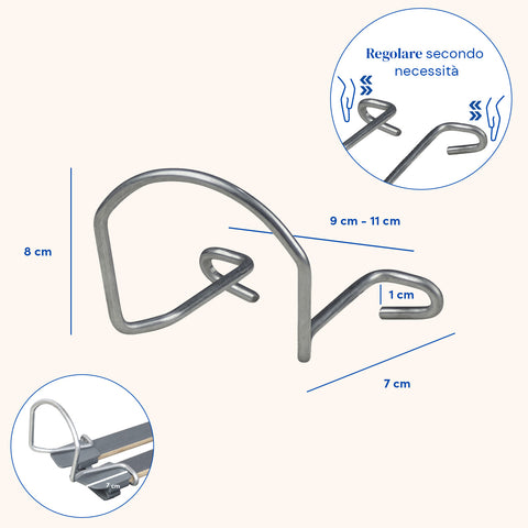 Set di 4 Ferma Materassi Laterali | Compatibili con Doghe da 9 a 11 cm di Larghezza