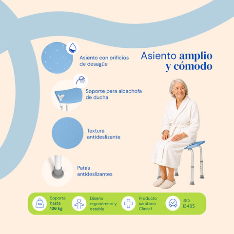 Taburete de ducha Aqua Core