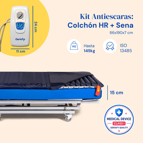 Materasso HR impermeabile con antidecubito Sena L2 - 90x200 cm