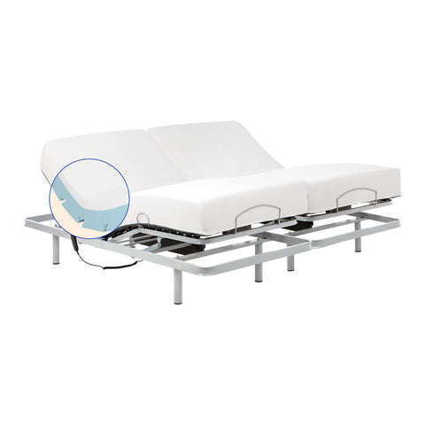 Letto matrimoniale ortopedico a due letti con materassi Visco Tencel - 160x190