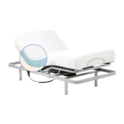 Pack letto ortopedico elettrico con materasso memory foam Tencel