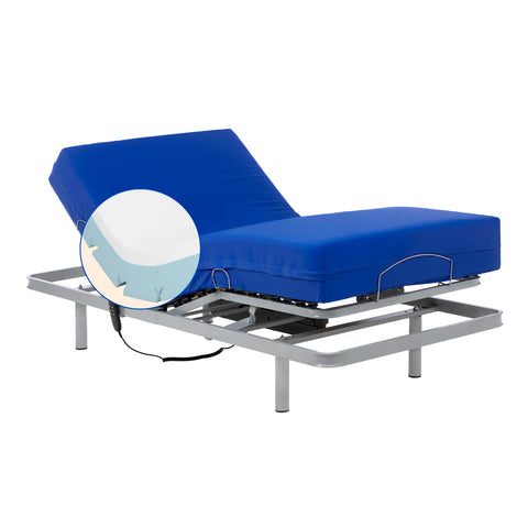 Pack letto ortopedico elettrico con materasso viscoelastico Professional V6