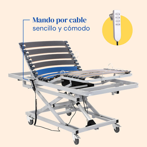 Letto ospedale regolabile in altezza - 90x190 cm