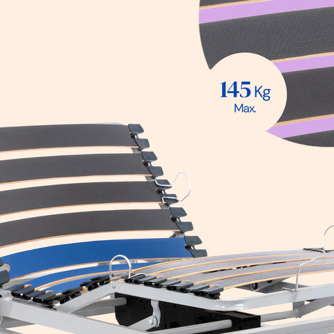 Letto ospedale regolabile in altezza con sponde letto - 90x190 cm