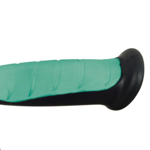 Stampella in alluminio con impugnatura anatomica in gomma colore verde
