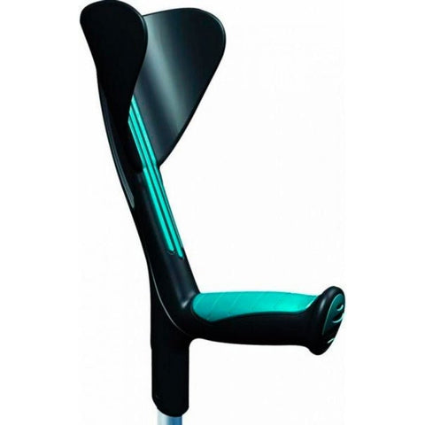 Pack 2 stampelle in alluminio con impugnatura anatomica in gomma colore verde