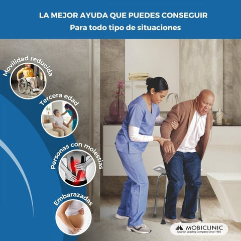 Sedia da doccia | Alluminio | Regolabile in altezza | Puntali antiscivolo | San Fermín